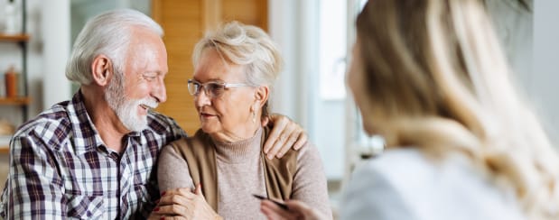 Elder couple in a medical appointment