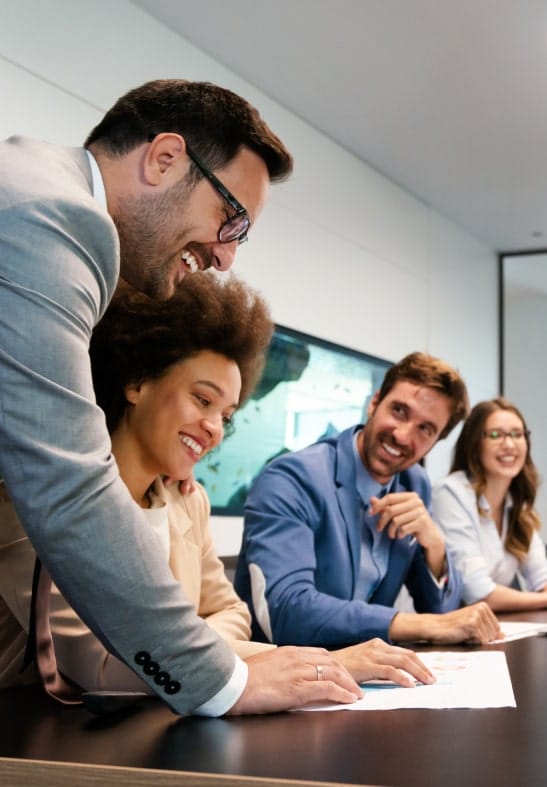 Team in a meeting