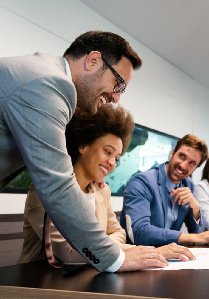 Team in a meeting